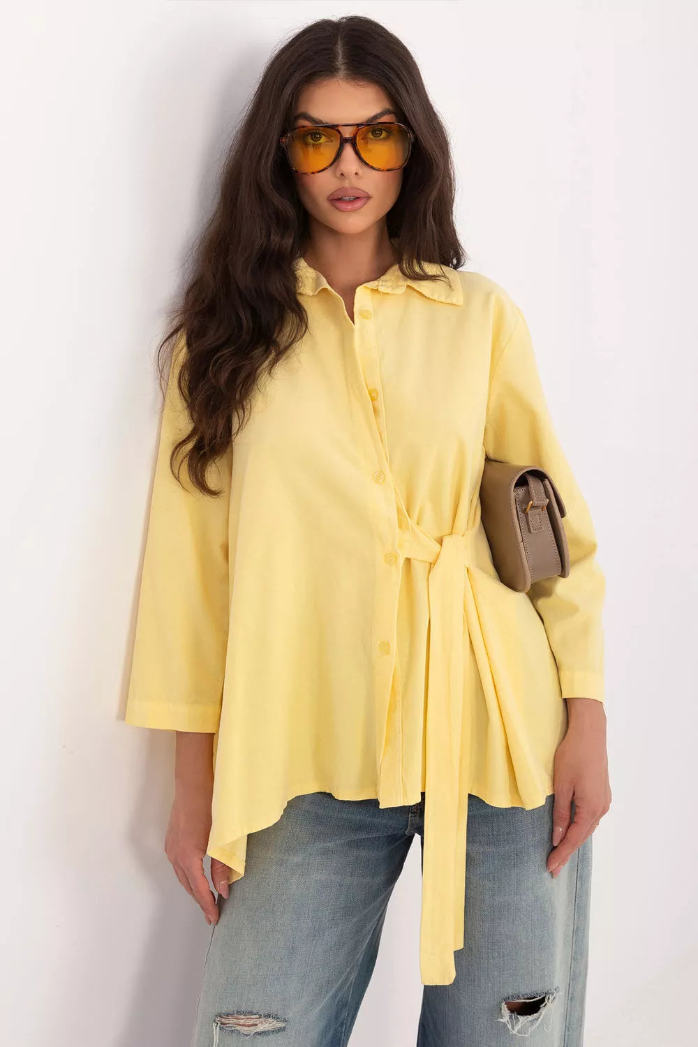 Ilgomis rankovėmis marškiniai, modelis 225889 Rue Paris