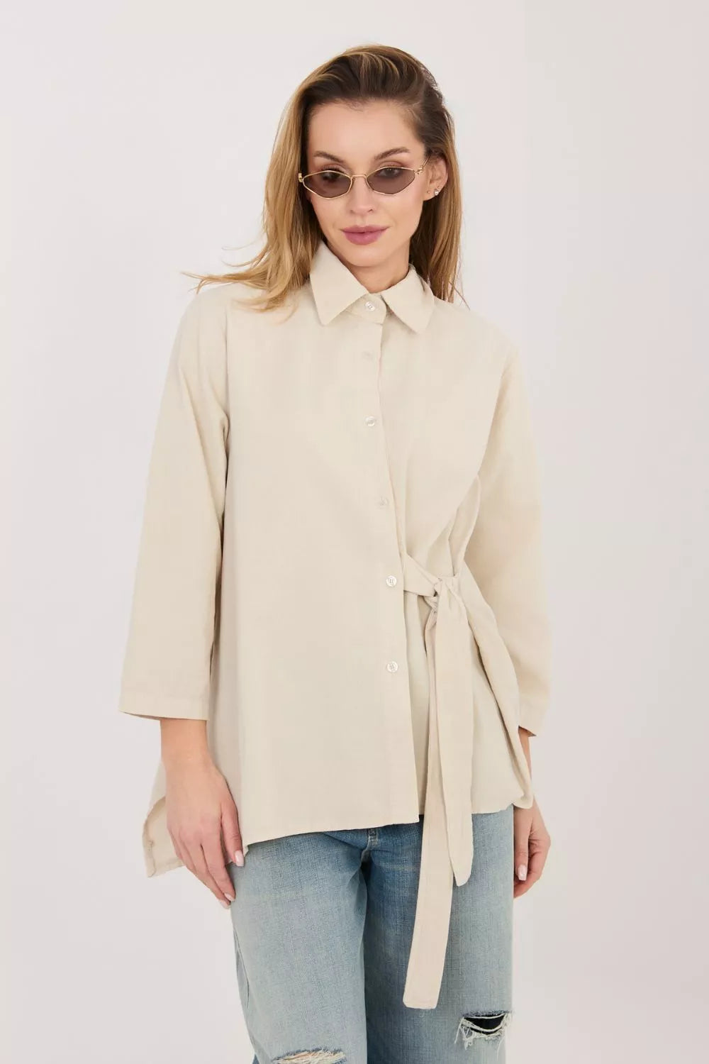 Ilgomis rankovėmis marškiniai, modelis 225891 Rue Paris