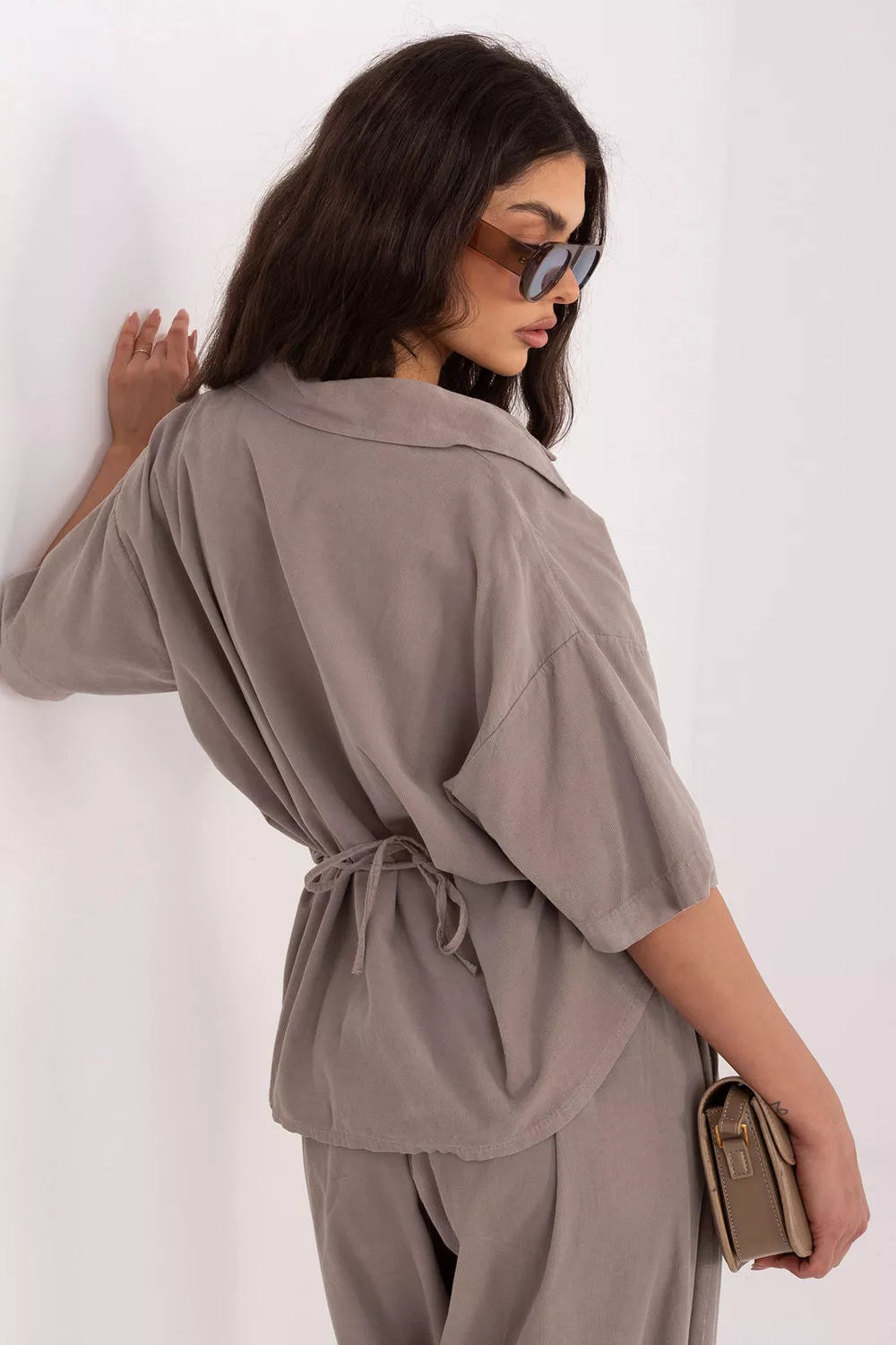 Trumparankoviai marškiniai 226016 Italy Moda