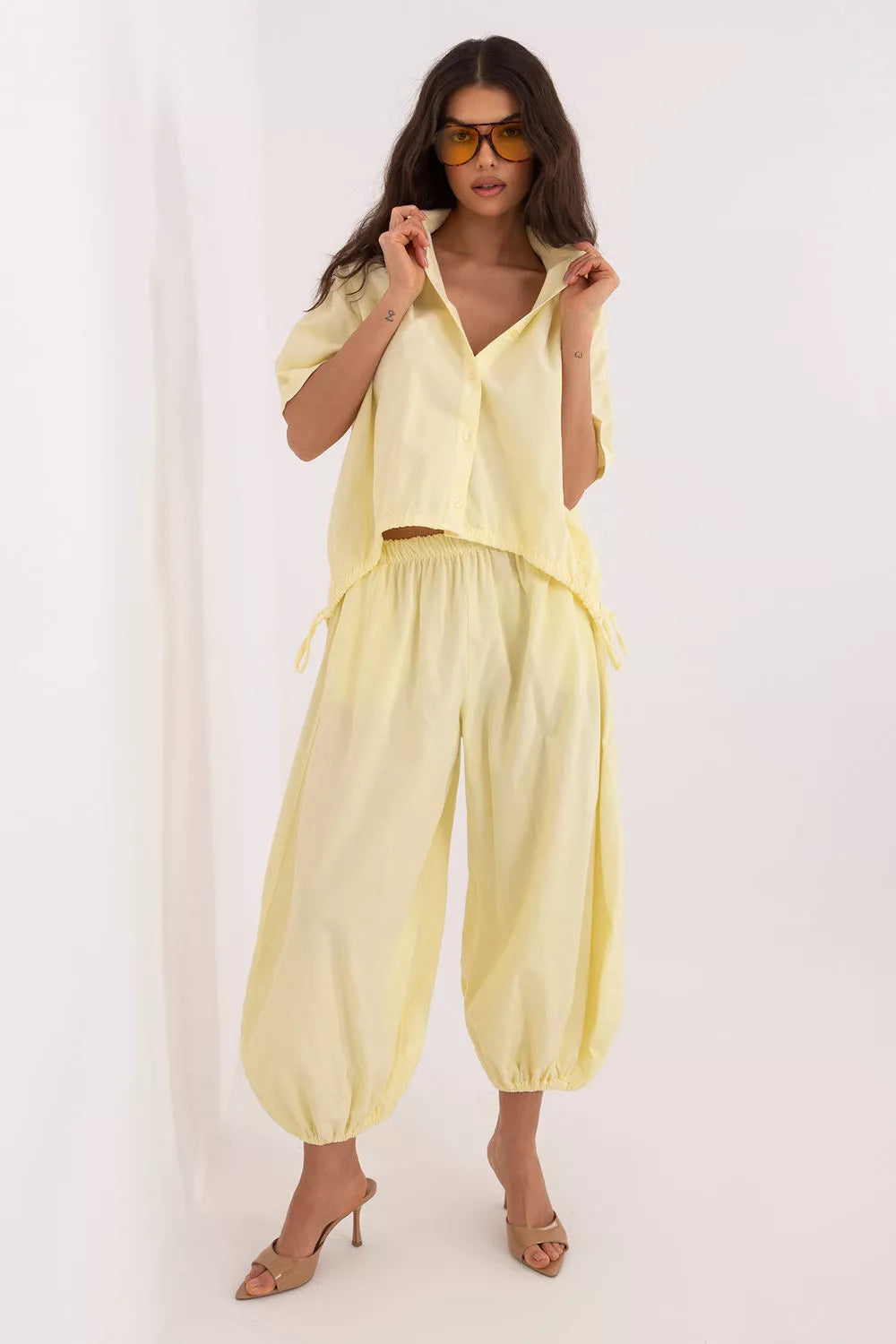 korduroy kelnės modelis 226226 Italy Moda