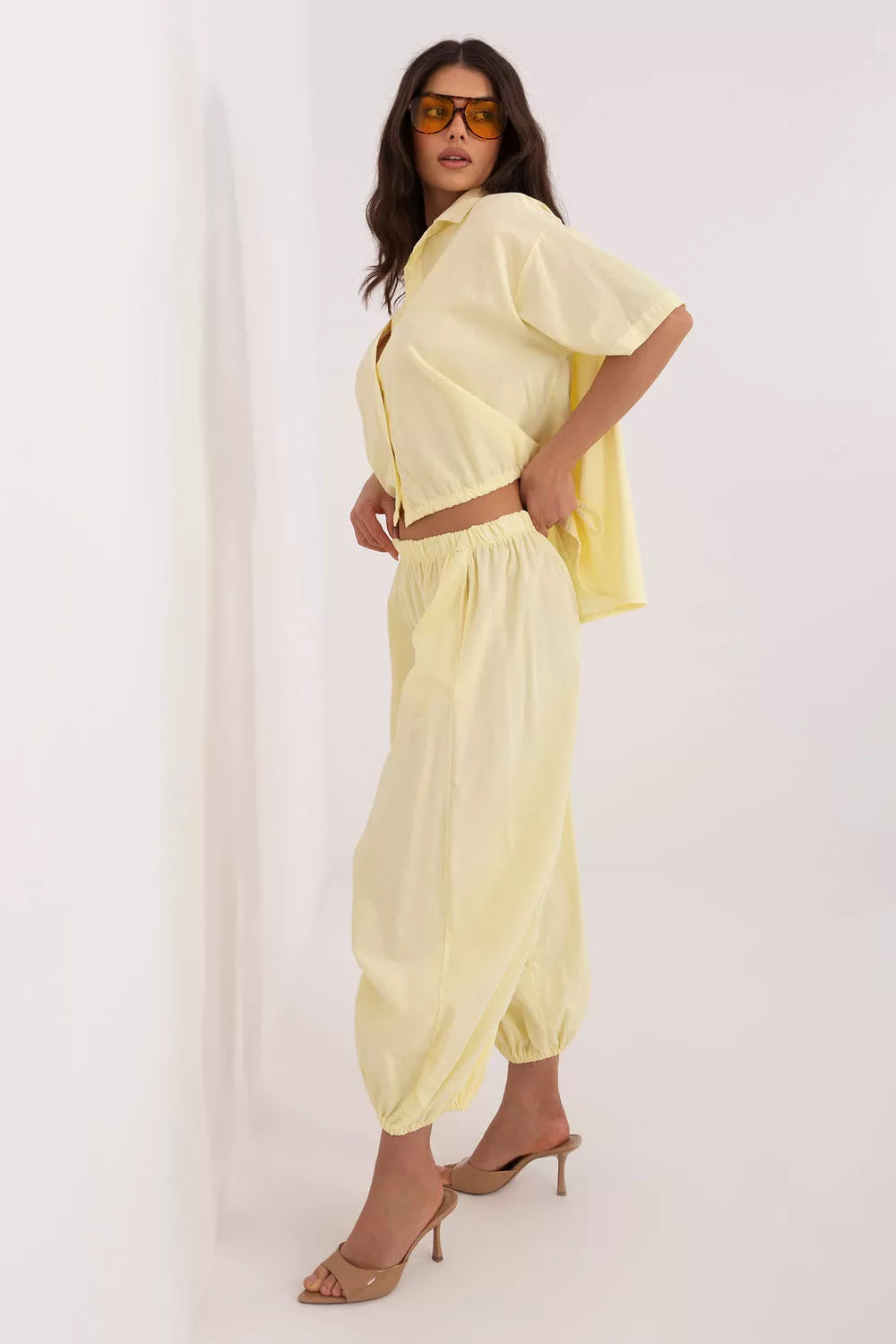 korduroy kelnės modelis 226226 Italy Moda