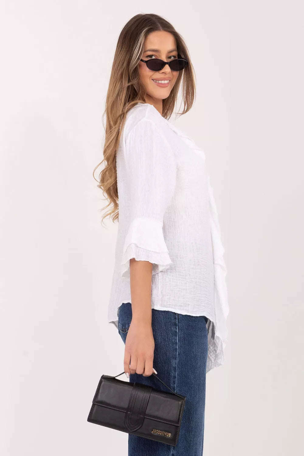 Ilgo rankovėmis marškiniai, modelis 226240 Italy Moda