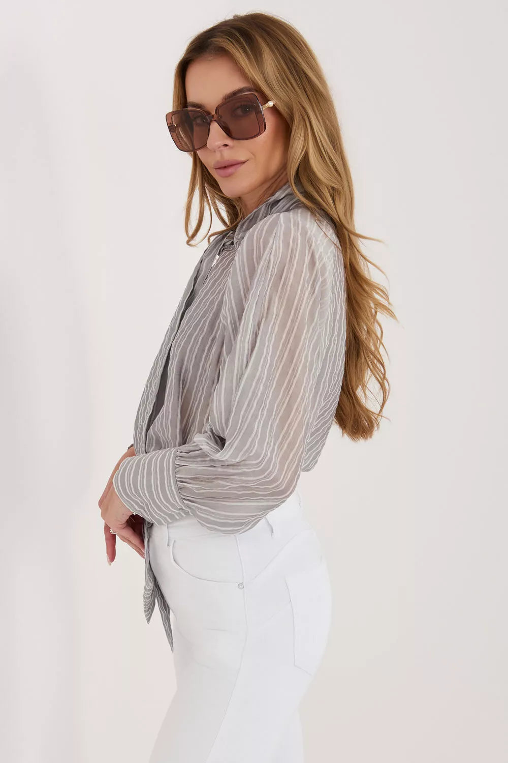 Marškiniai ilgomis rankovėmis, modelis 226442 Italy Moda