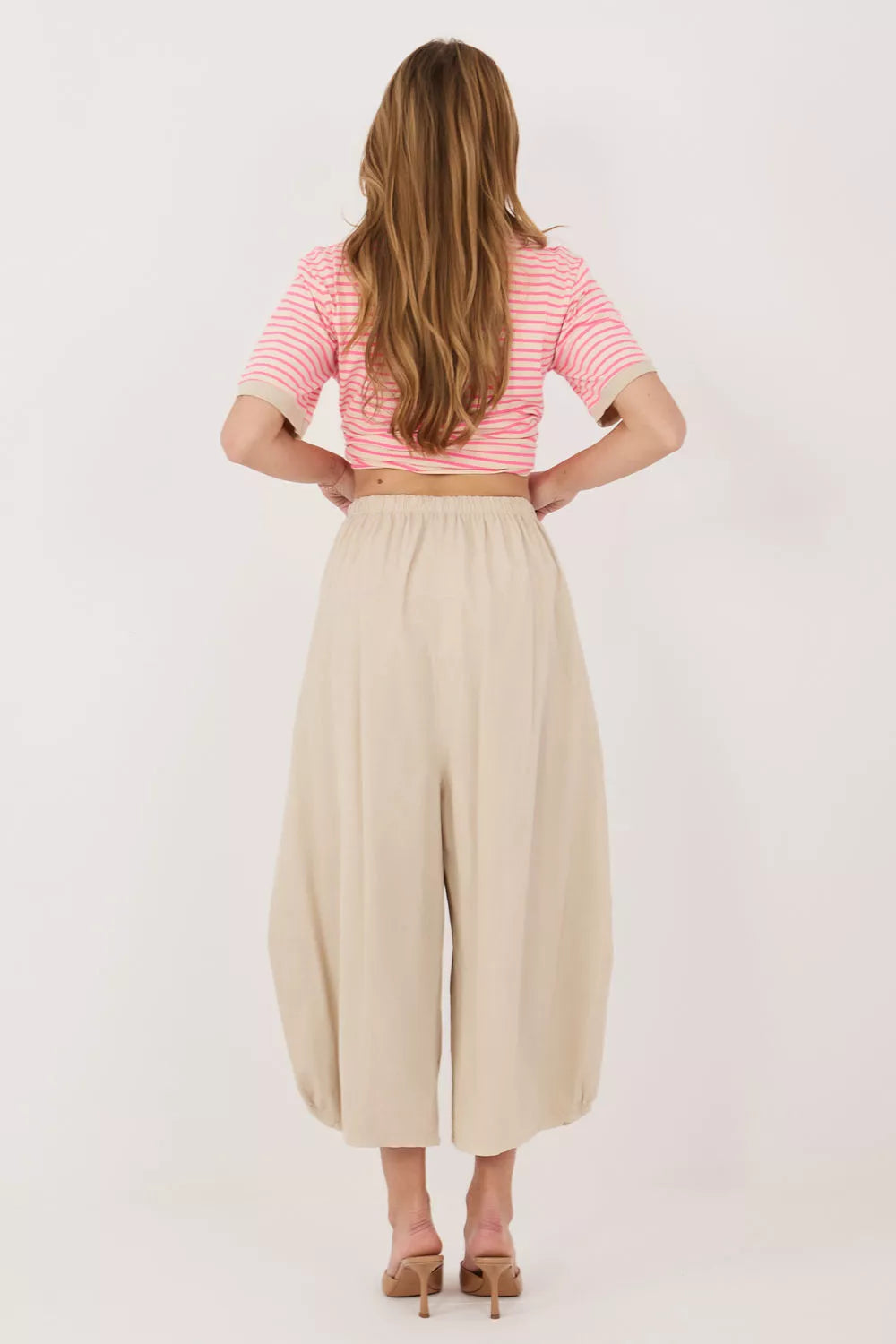 velvetinės kelnės modelis 226450 Italy Moda