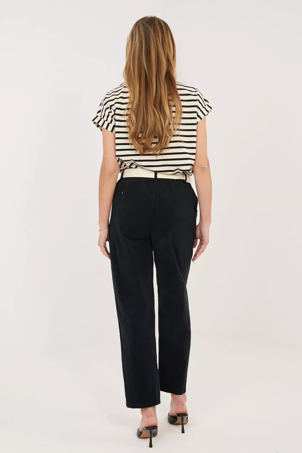 velvetinės kelnės modelis 226456 Italy Moda