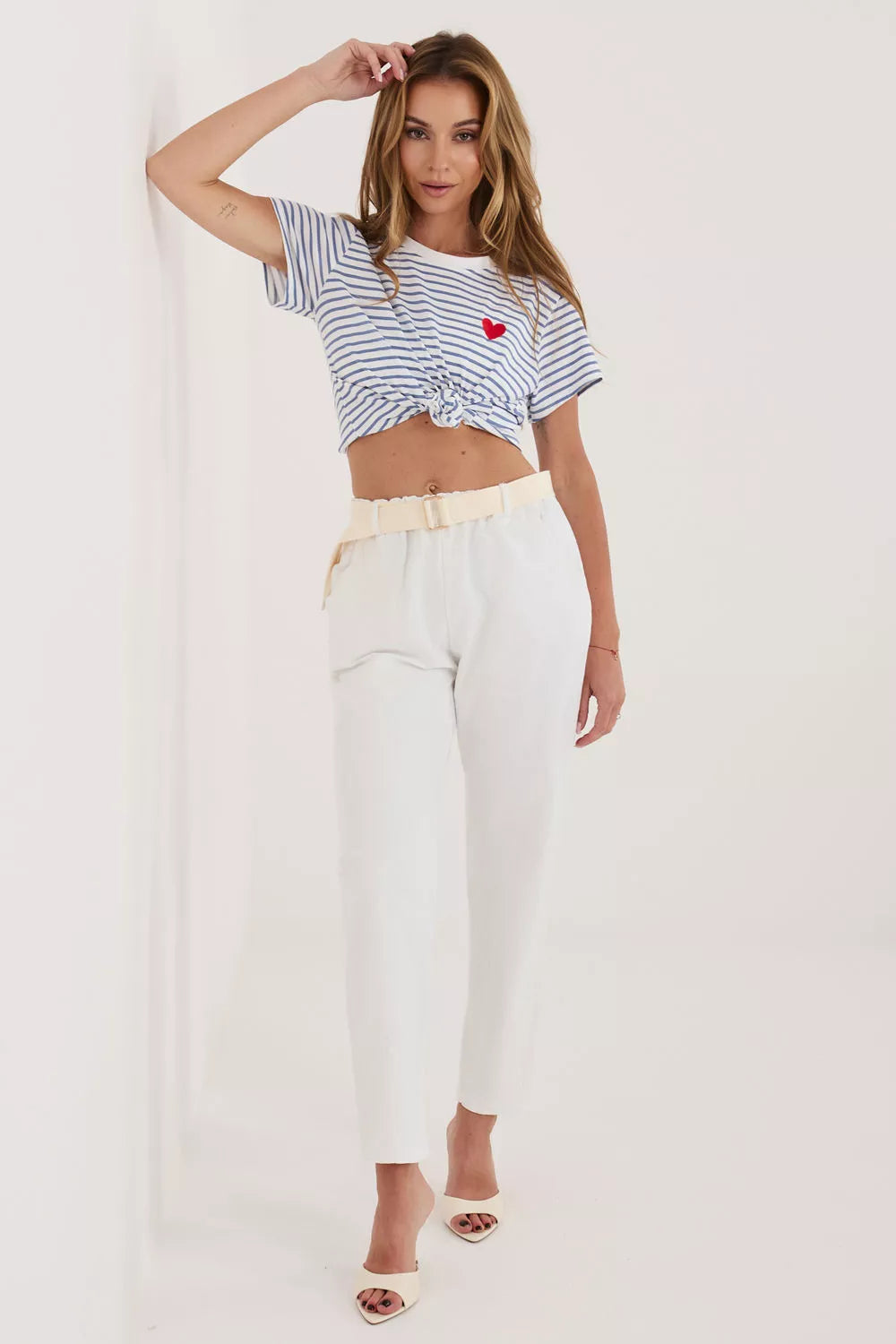 velvetinės kelnės modelis 226457 Italy Moda