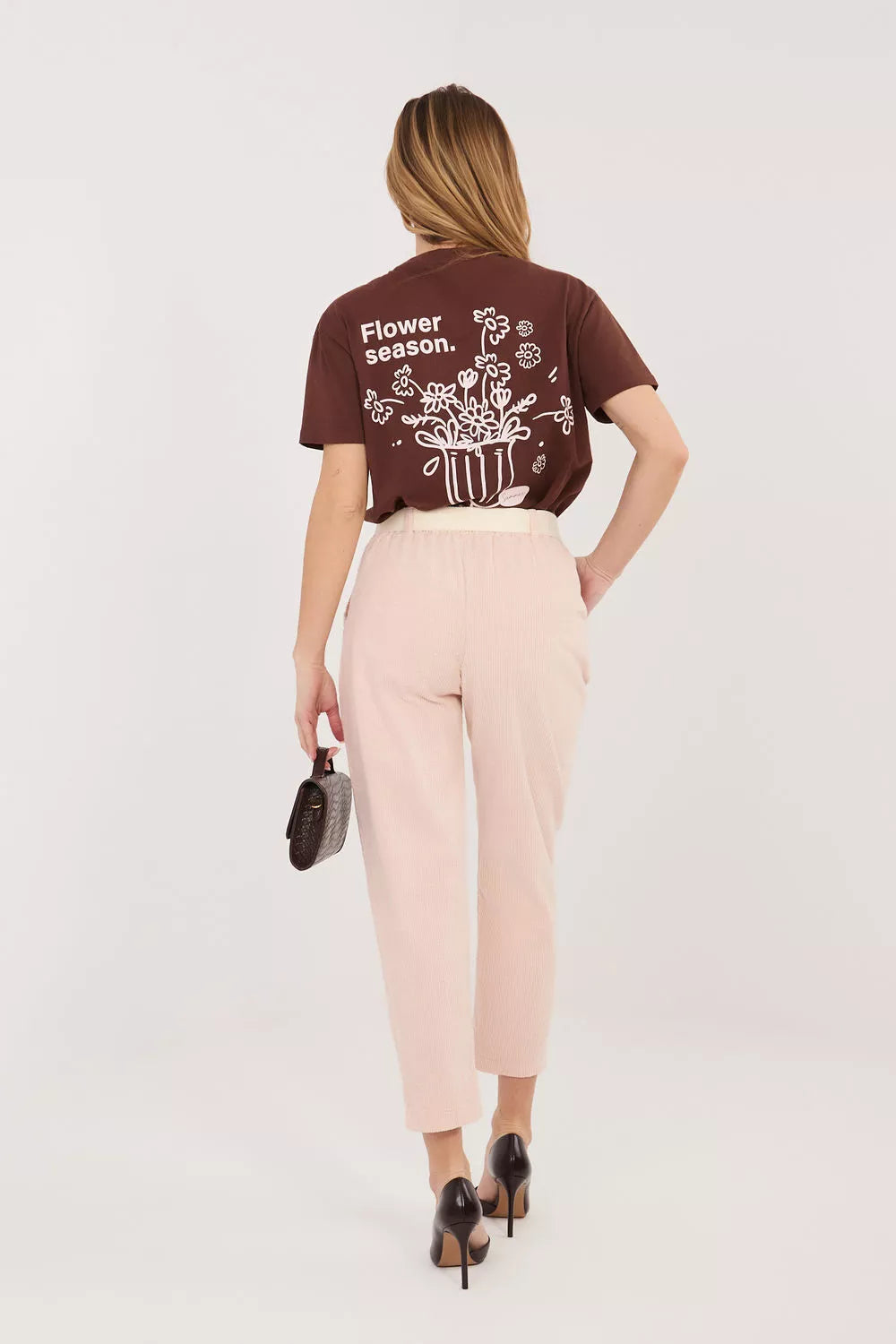 velvetinės kelnės modelis 226479 Italy Moda