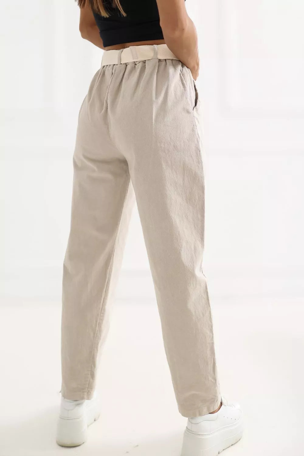 velvetinės kelnės modelis 226459 Italy Moda