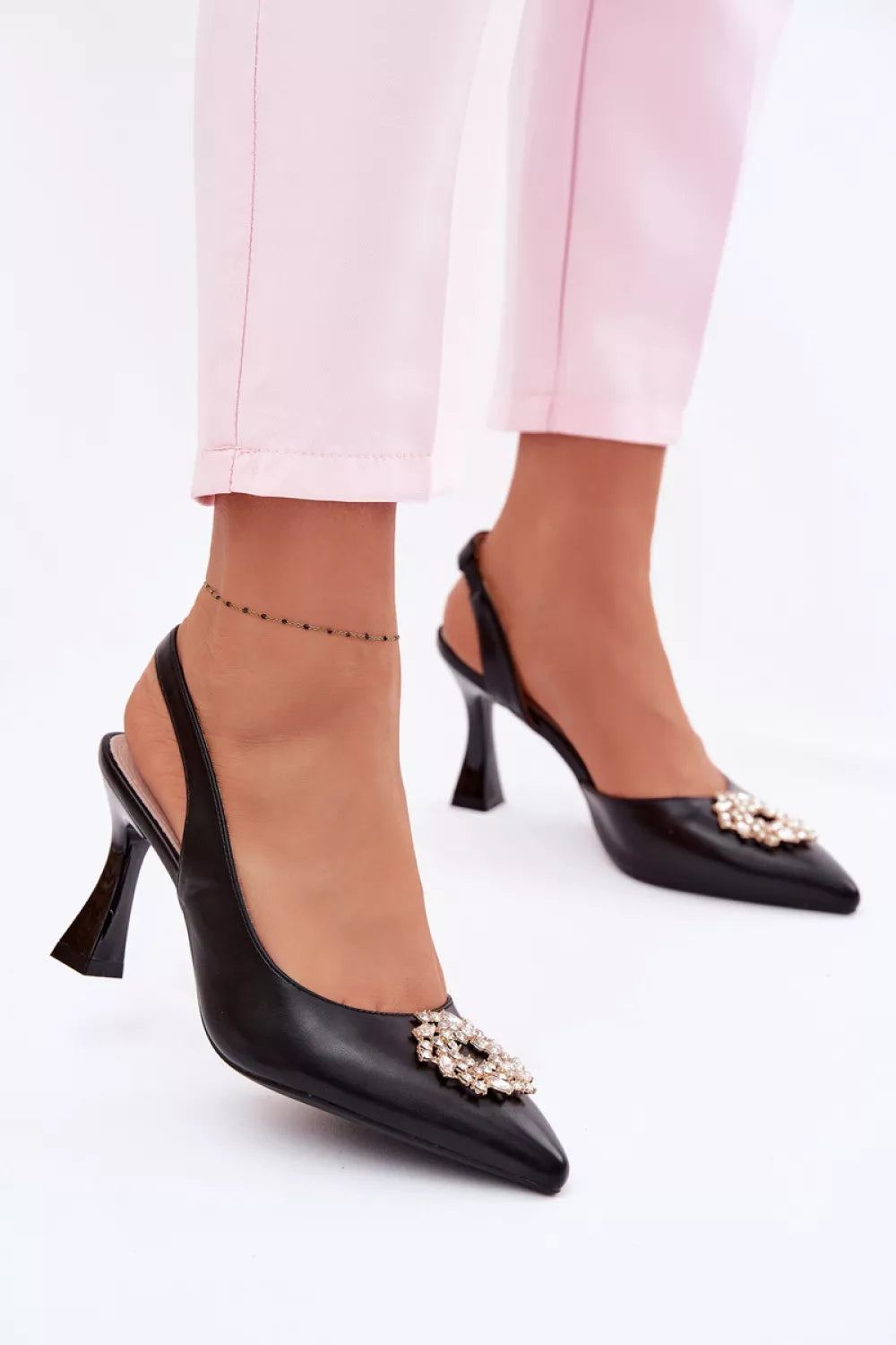 Basutės su kulnu, modelis 226501 Step in style