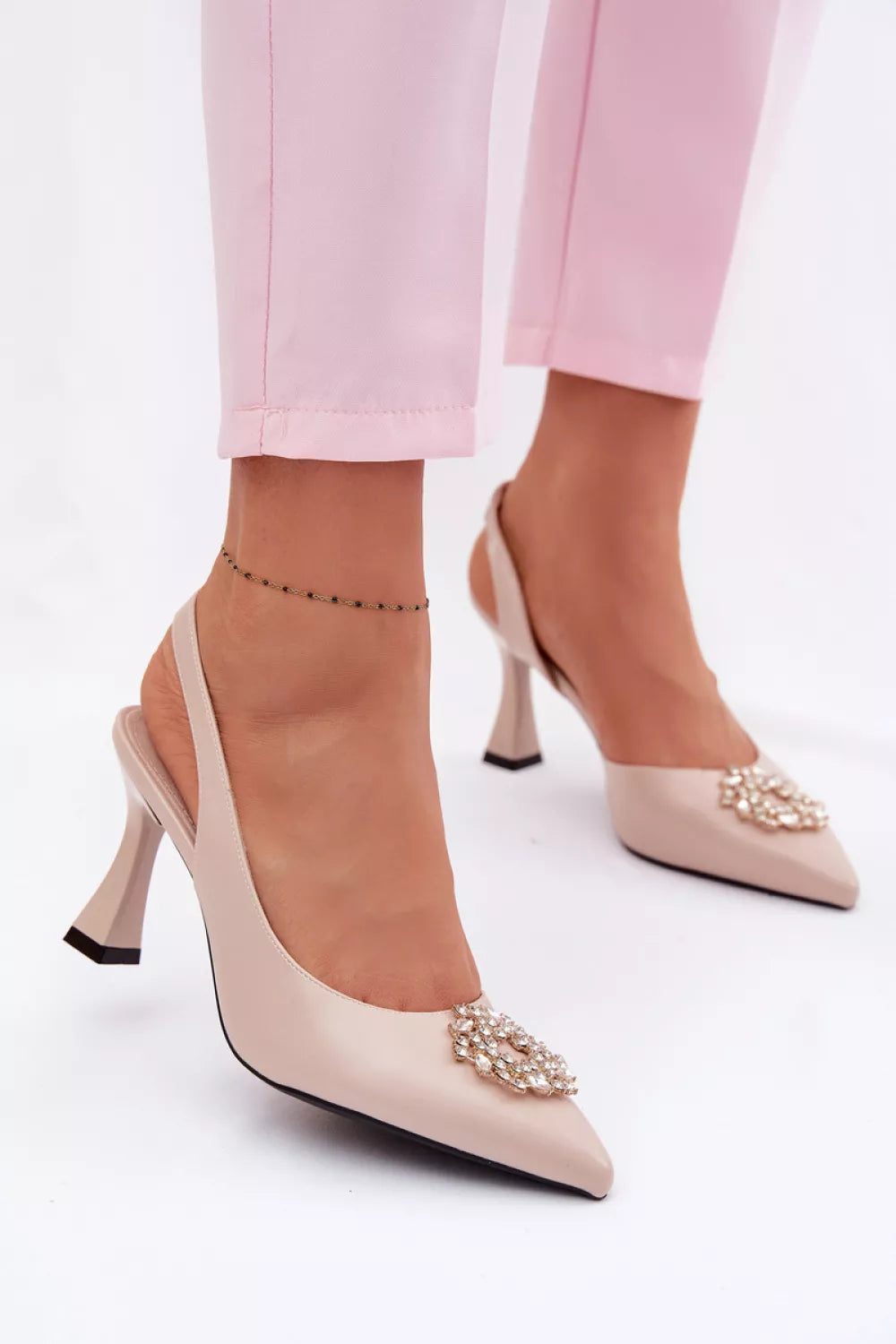 Basutės su kulnu, modelis 226502 Step in style