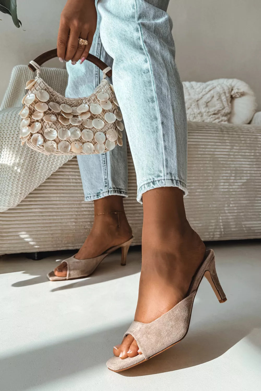 Basutės su kulnu, modelis 226526 Step in style