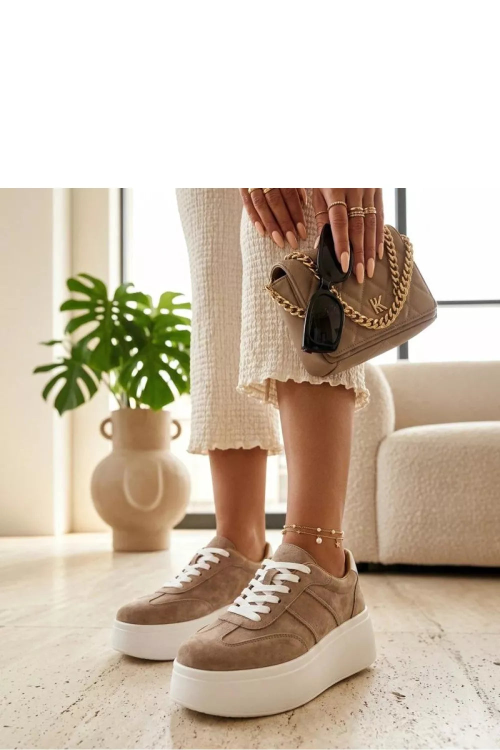 Buty sportowe na platformie Solea, model 226587