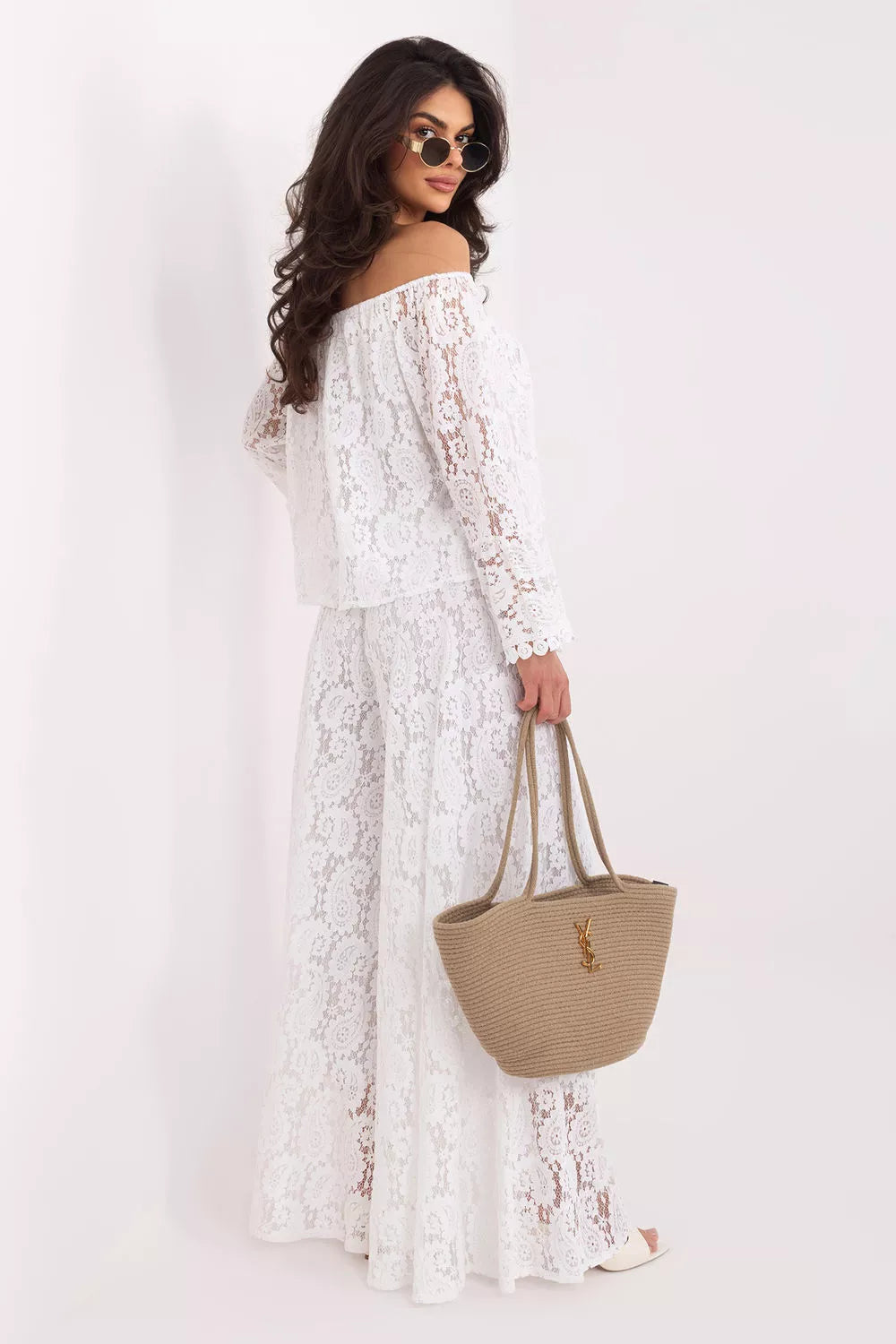 Nėriniuotos kelnės modelis 226611 Italy Moda