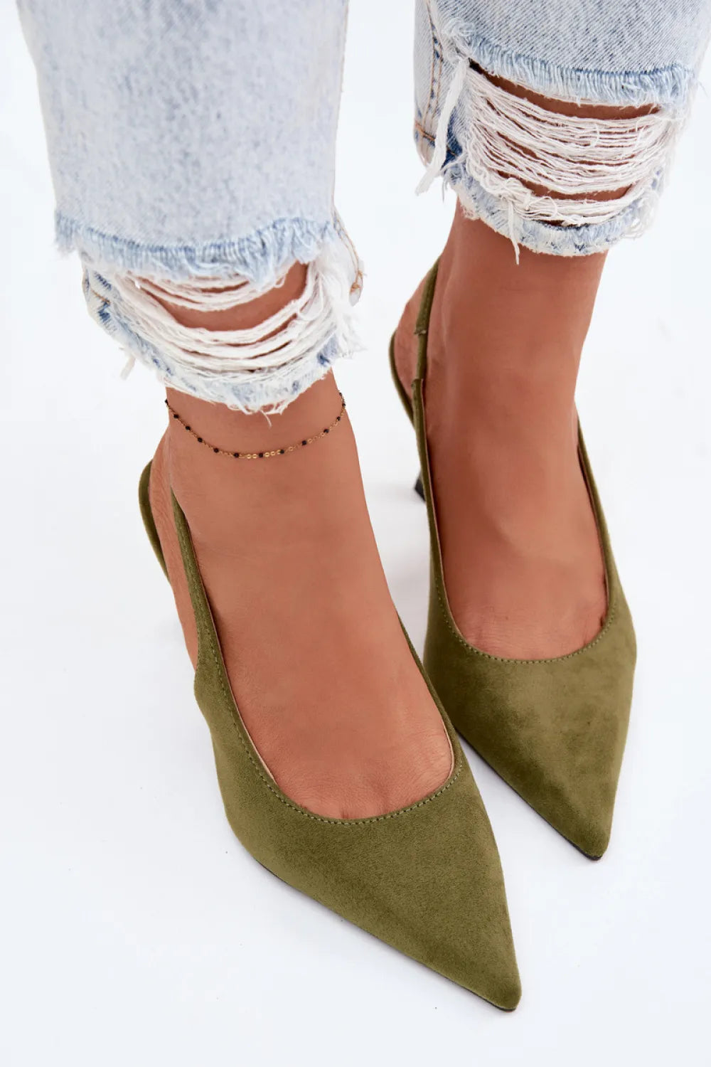 Basutės su kulnu, modelis 226918 Step in style