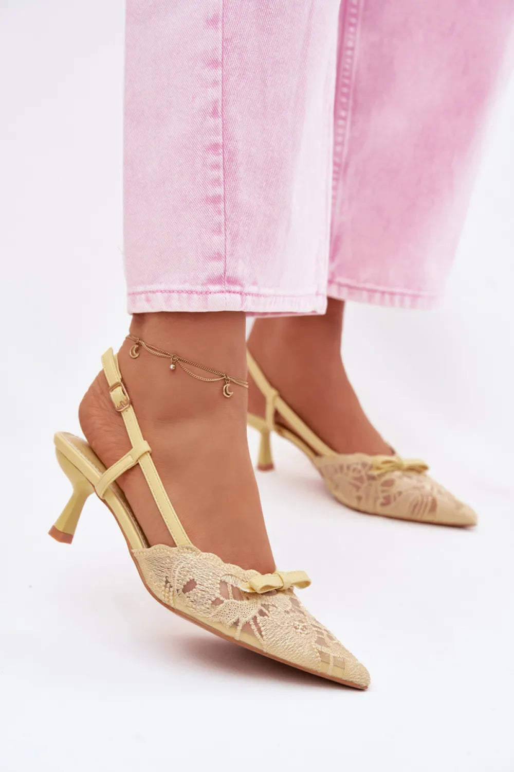 Basutės su kulnu, modelis 226926 Step in style