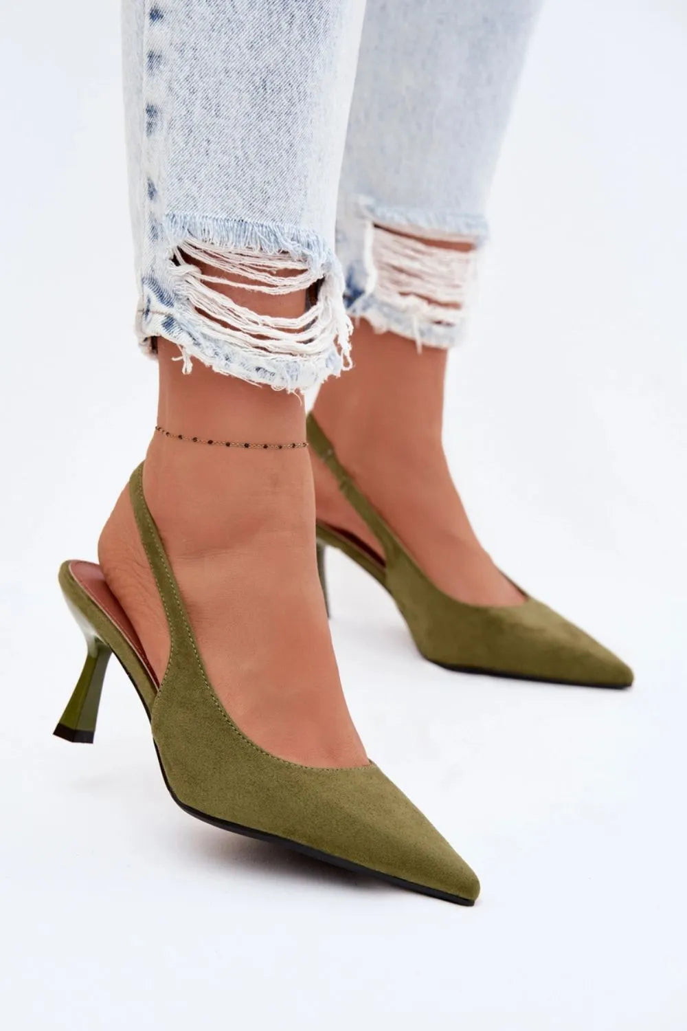 Basutės su kulnu, modelis 226918 Step in style