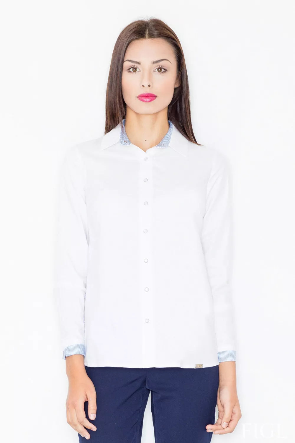 Marškiniai ilgomis rankovėmis, modelis 61519, Figl