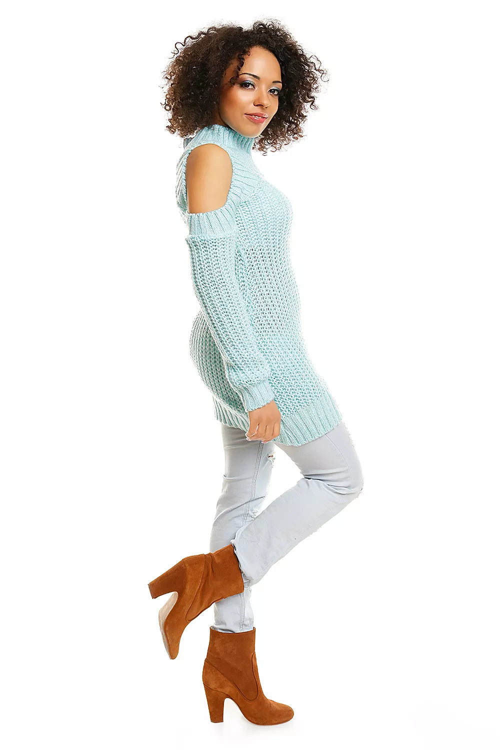 Storo mezgimo megztinis, modelis 84344 „PeeKaBoo“