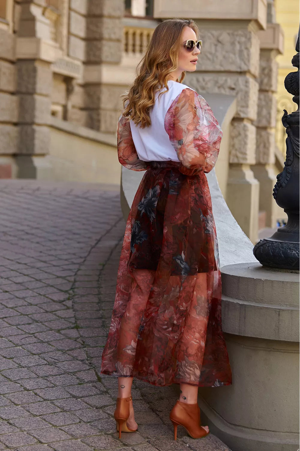 Ilgi sijonas, modelis 145582, Makadamia