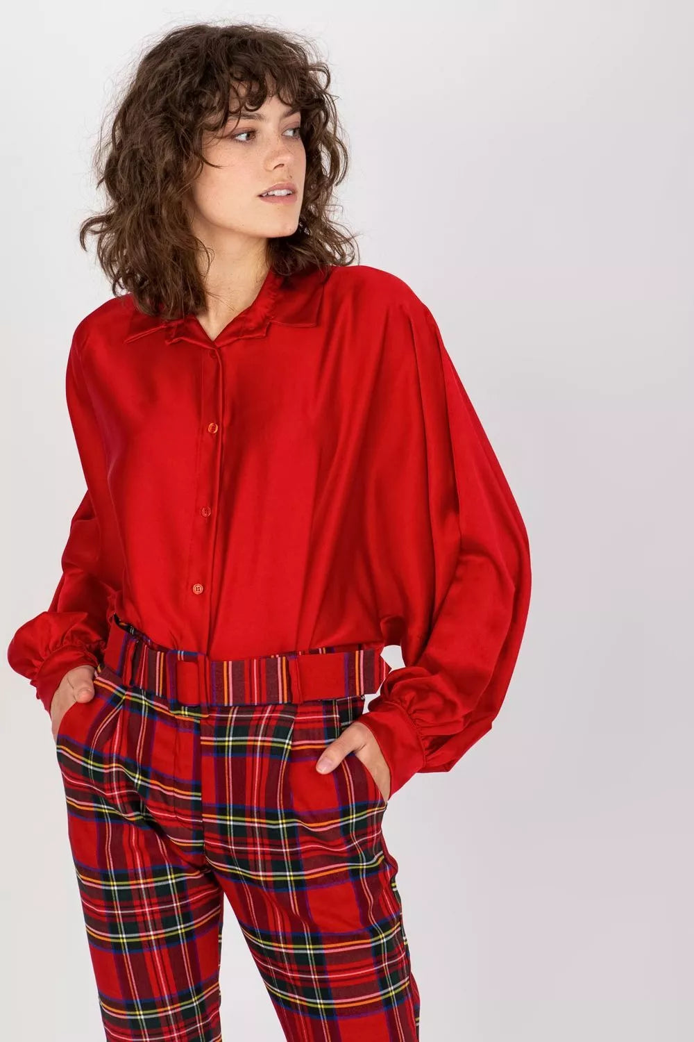 Ilga rankovių marškiniai, modelis 174050 Italy Moda