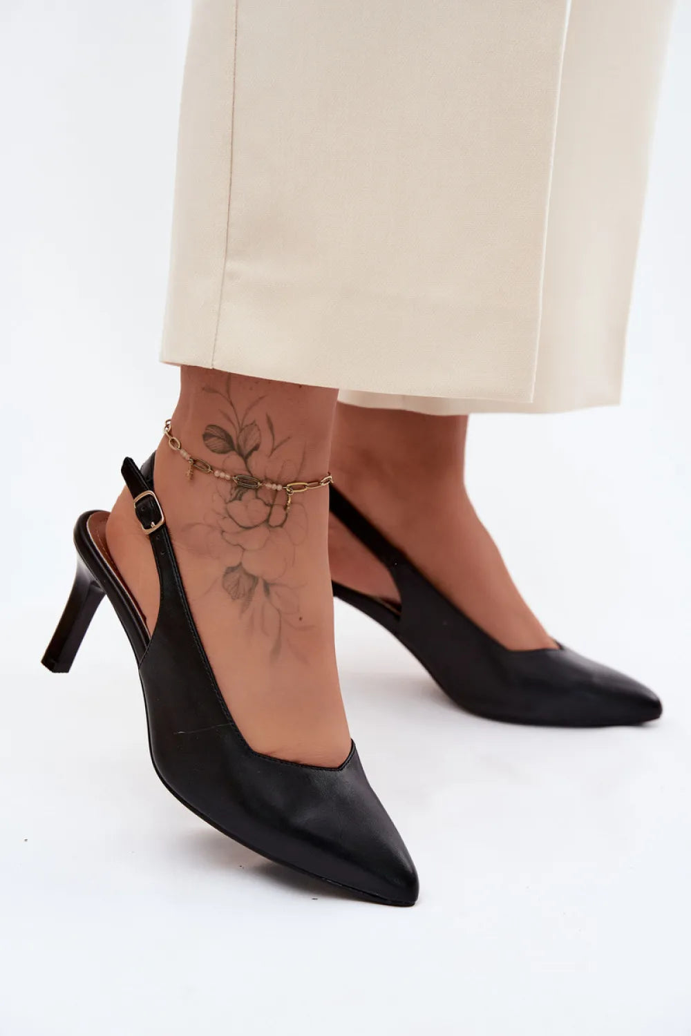 Basutės su kulnu, modelis 228111, Step in style