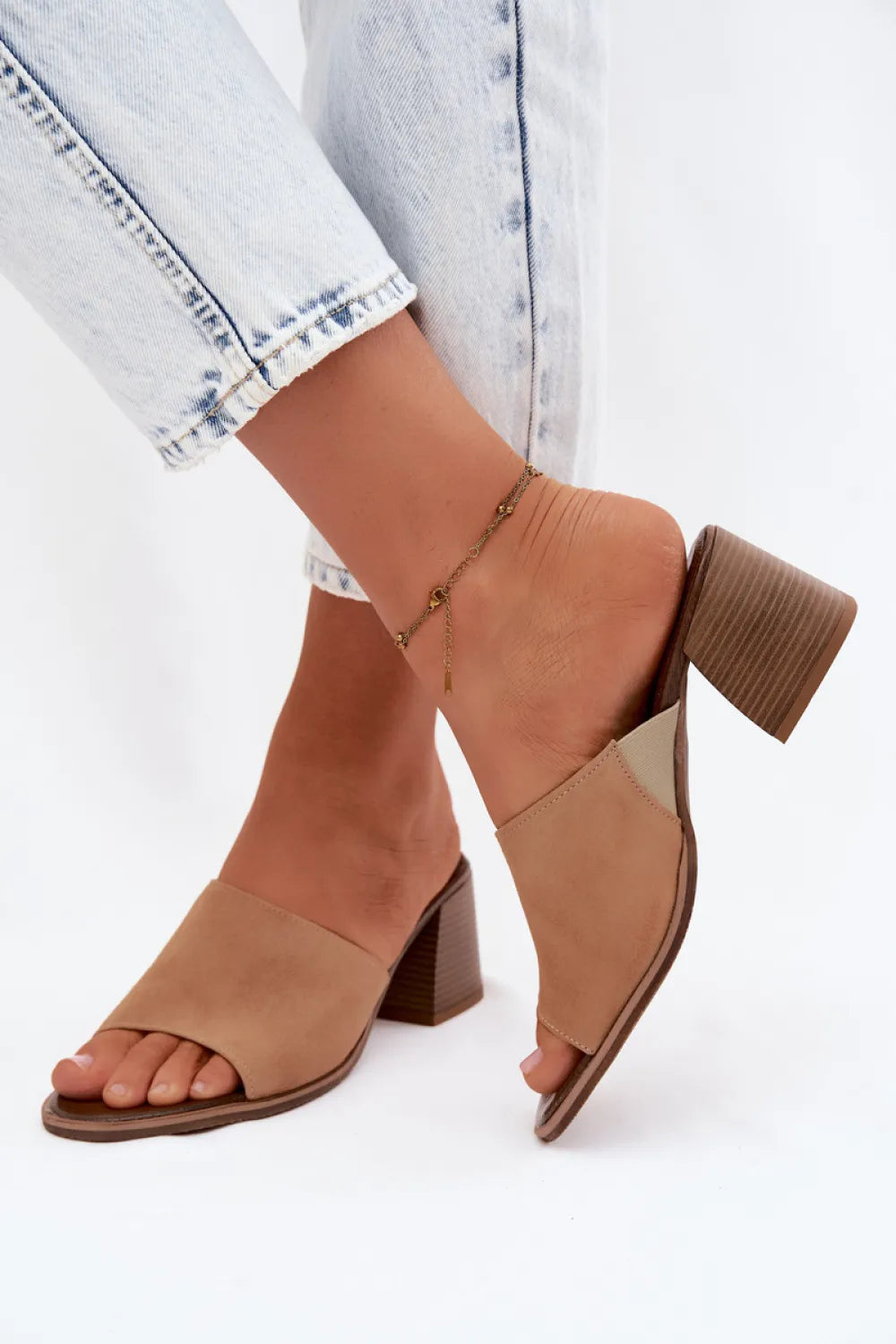 Basutės su kulnu, modelis 228365, Step in style