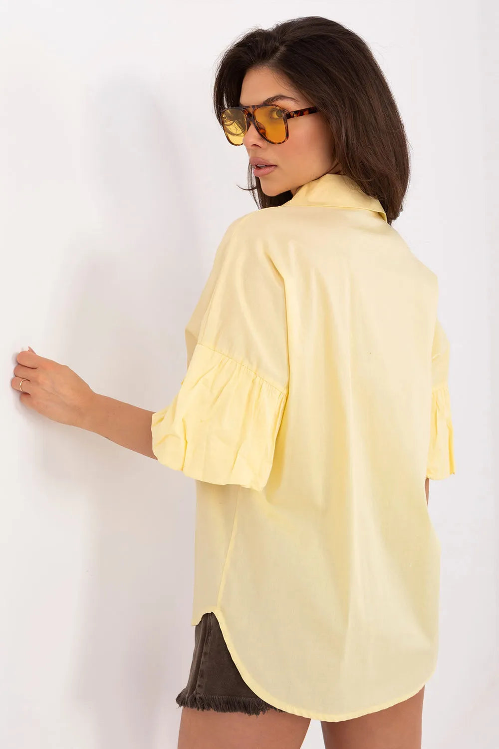 Ilgomis rankovėmis marškiniai, modelis 227876 Italy Moda